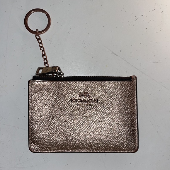 Coach Gold Key Chain/ Coin Wallet - Picture 2 of 7